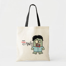 Cute Zombie Halloween Bus eller godis Bag Tygkasse