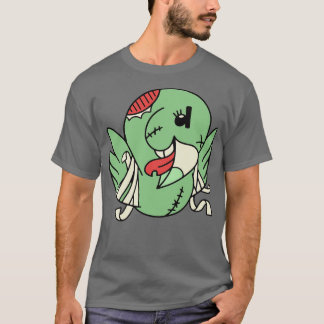 Cute Zombie Parrot Funny Halloween Animals T Shirt