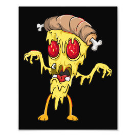 Cute Zombie Pizza-segment Fototryck