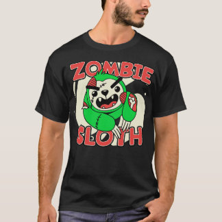 Cute Zombie Sloth Funny Halloween Zombie Animals T Shirt