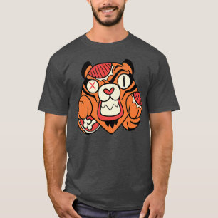 Cute Zombie Tiger Funny Halloween Animals T Shirt