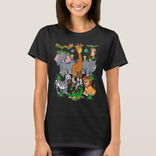 Cute Zoo Animal Kids Zoo Day Safari Birthday T Shirt