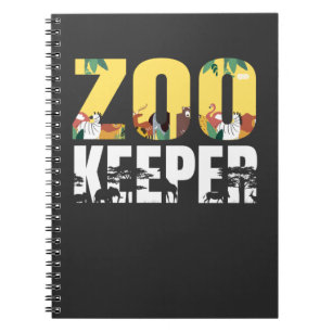 Cute Zookeeper Safari och Zoo Animal Lover Anteckningsbok
