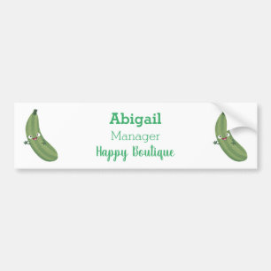 Cute zucchini lycklig tecknad illustration bildekal