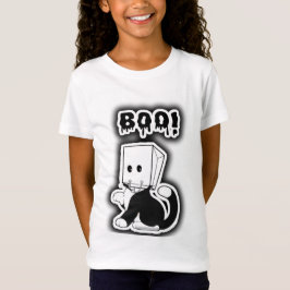 Cute'Boo!"Svart katt med Papper bag-mask! T Shirt