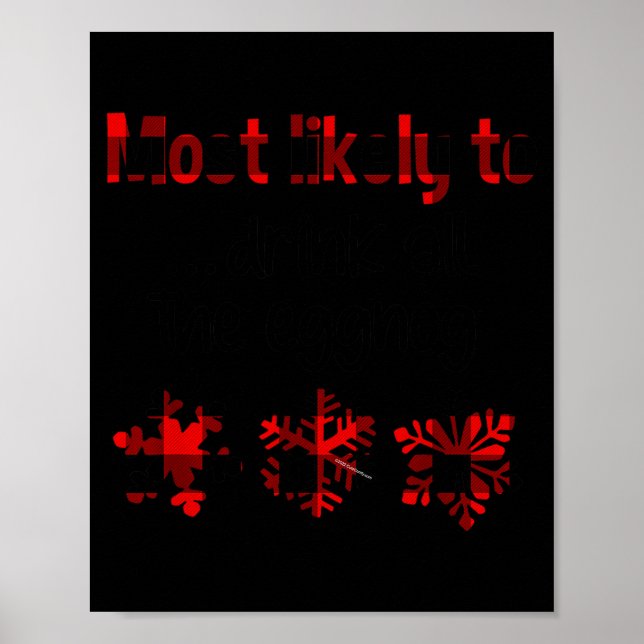 Cutecomfy Mest Sannolikt Att Dricka All Äggtoddy J Poster (Framsidan)