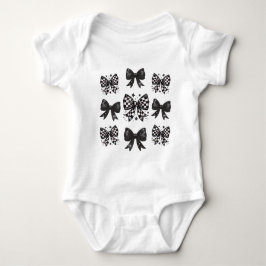 Cutecore Black and white bows T Shirt
