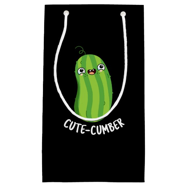 Cutecumber Funny Cucumber Pun Mörk BG (Framsidan)