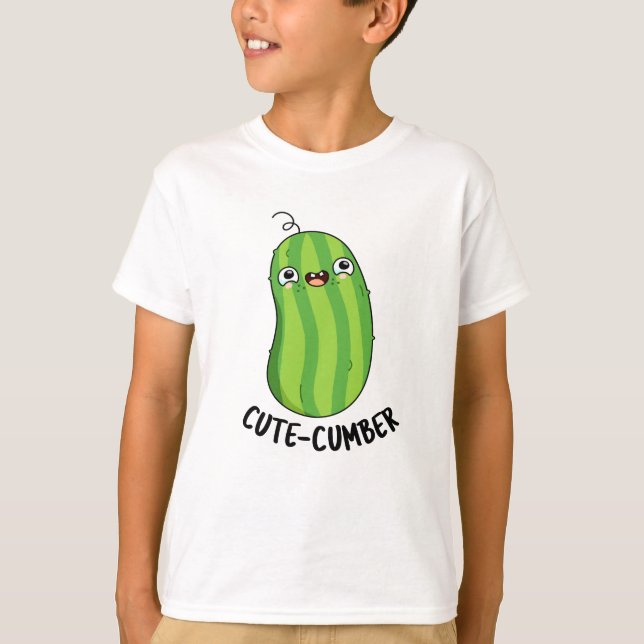 Cutecumber Funny Cucumber Pun T Shirt (Framsida)