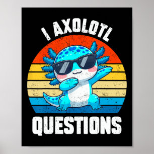 Cutei Axolotl Tonåringars Kids Småbarn Boy Ani Poster