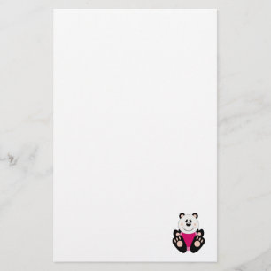 Cutelyn Flicka Panda Bear Brevpapper