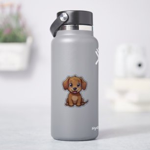Cuteness on Hjul, Aditable Dachshund Kawaii Klistermärken