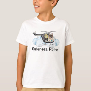 Cuteness Patrol Police K-9 Hund Helicopter T Shirt