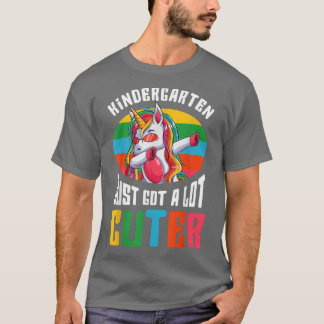 Cuter Kindergarten Dabbing Unicorn Back To School T Shirt