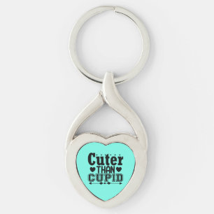 Cuter Than Cupid Twisted Heart Silverfärgad Nyckelring