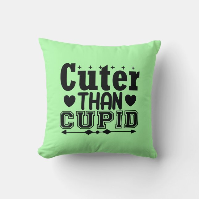 Cuter Than Cupid - Valentines day Kudde (Framsida)