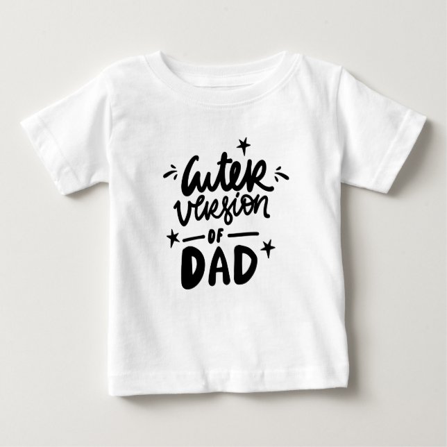 Cuter-version av Pappa Funny Baby T-Shirt (Framsida)