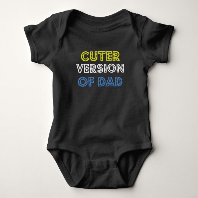 Cuter Version of Pappa Baby Jersey Bodykostym T Shirt (Framsida)
