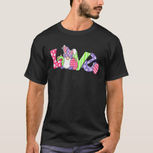 Cutes Kärlek Gnome Bunny Hippie Hunt Eggs Rabbit E T Shirt