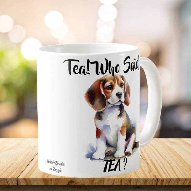 Cute's som sa Teas  beagle Kaffemugg (Skapare uppladdad)