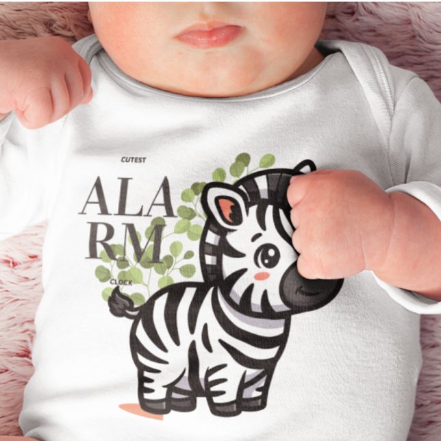 Cutest Alarm Clock Baby Zebra T Shirt (Skapare uppladdad)