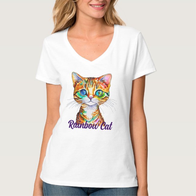 Cutest Allfärgad Tabby Kattunge T Shirt (Framsida)