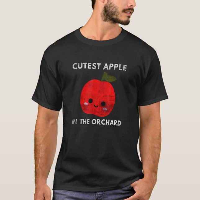 Cutest Apple i Orchard Fruits Veggies - höstfall T Shirt (Framsida)