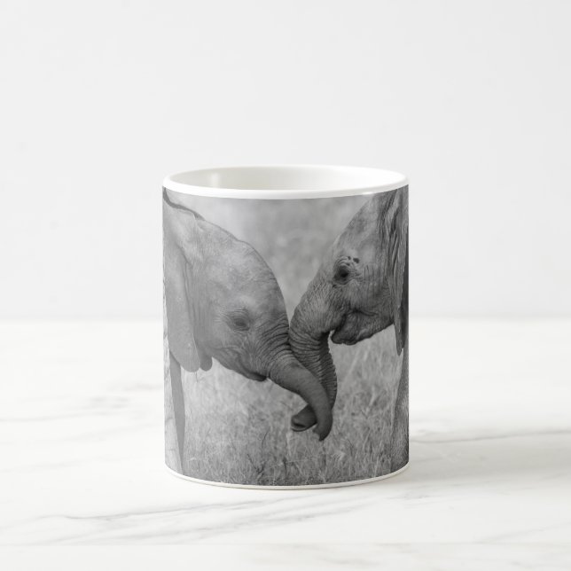 Cutest Baby Animals | Baby Elephants Greeting Kaffemugg (Center)