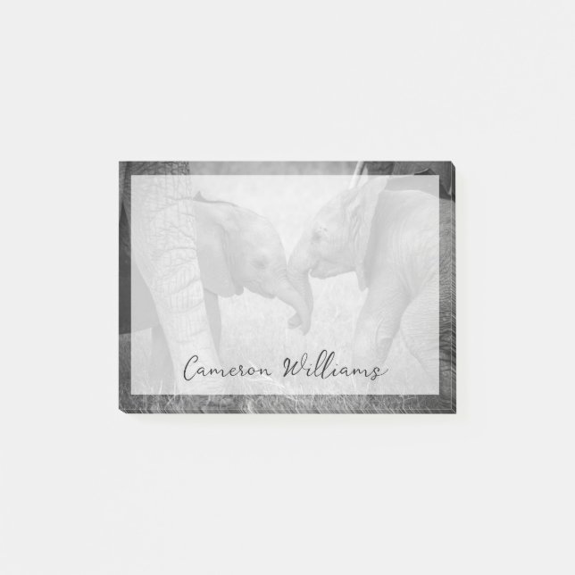 Cutest Baby Animals | Baby Elephants Greeting Post-it Block (Framsida)