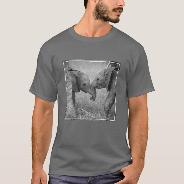 Cutest Baby Animals | Baby Elephants Greeting T Shirt (Framsida)