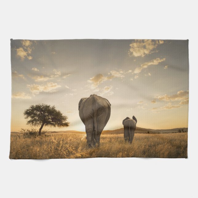 Cutest Baby Animals | Elephant Calf & Mother Kökshandduk (Horisontell)