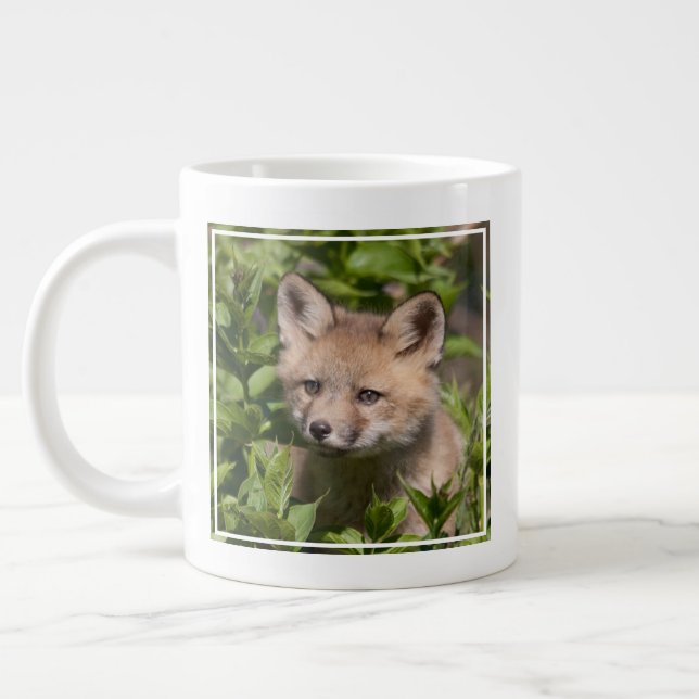 Cutest Baby Animals | Fox Kit Jumbo Mugg (Vänster)