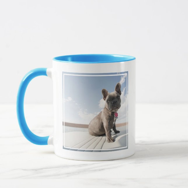 Cutest Baby Animals | French Bulldog Boating Mugg (Vänster)