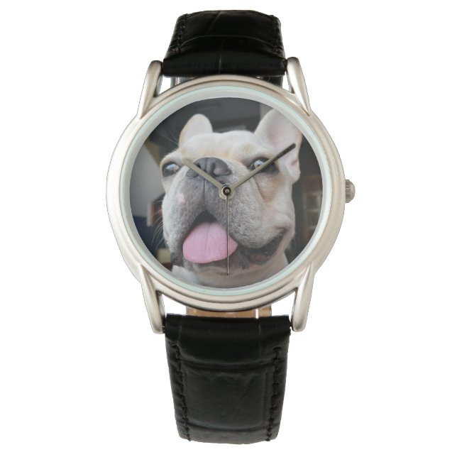 Cutest Baby Animals | French Bulldog Face Armbandsur (Framsida)