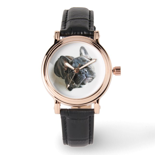 Cutest Baby Animals | French Bulldog Look Up Armbandsur (Framsida)