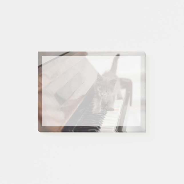 Cutest Baby Animals | Kitten on Piano Post-it Block (Framsida)