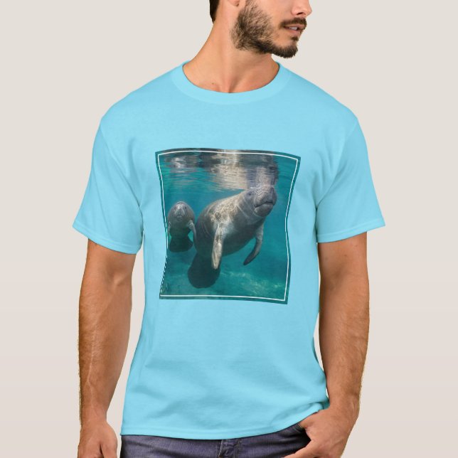 Cutest Baby Animals | Manatee & Baby T Shirt (Framsida)