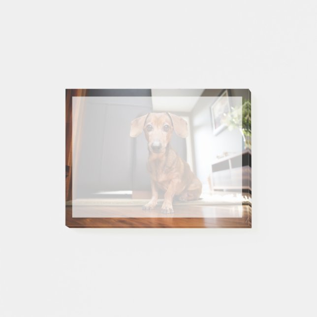Cutest Baby Animals | Mini Dachshund Puppy Post-it Block (Framsida)