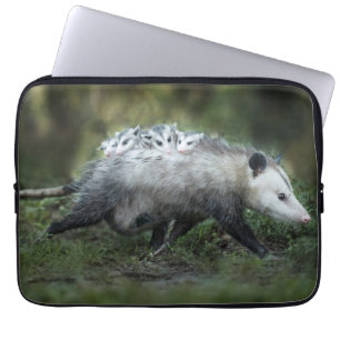 Cutest Baby Animals Opossum Mom & Kids Laptop Fodral