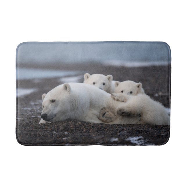 Cutest Baby Animals | Polar Bear Family Alaska Badrumsmatta (Framsidan)