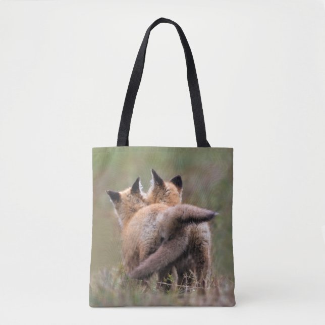 Cutest Baby Animals | Red Fox Kits Locking Tails Tygkasse (Framsida)