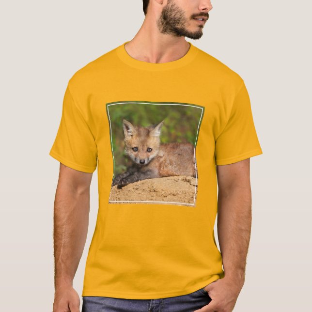 Cutest Baby Animals | Red Fox Pup T Shirt (Framsida)