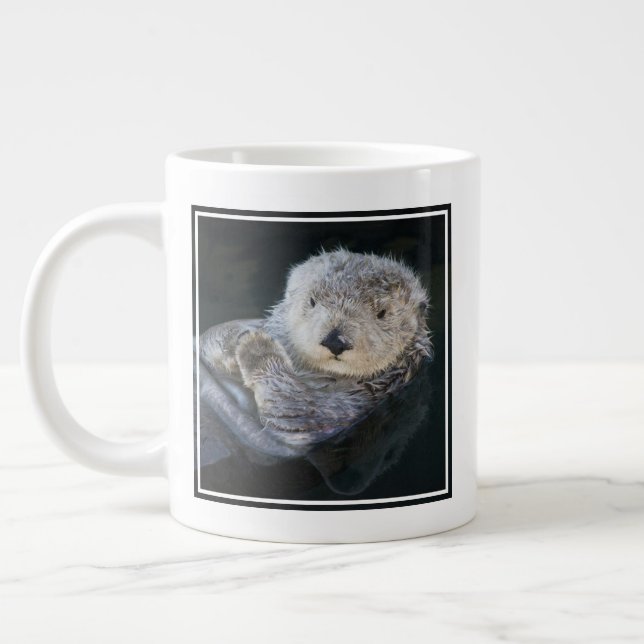 Cutest Baby Animals | Sea Otter Floating Jumbo Mugg (Vänster)