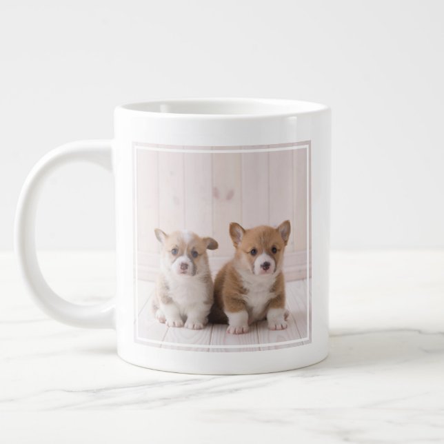 Cutest Baby Animals | Two Baby Corgis Sitting Jumbo Mugg (Vänster)