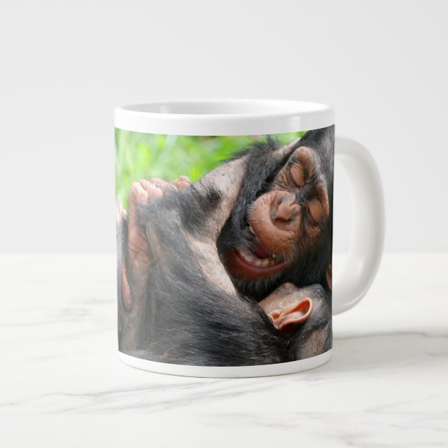 Cutest Baby Animals | Two Young Chimpanzees Jumbo Mugg (Framsida höger)