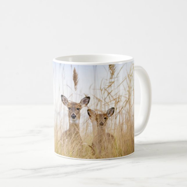 Cutest Baby Animals | Two Young White Tailed Deer Kaffemugg (Framsida höger)
