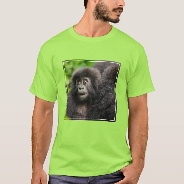 Cutest Baby Animals | Young Mountain Gorilla T Shirt (Framsida)