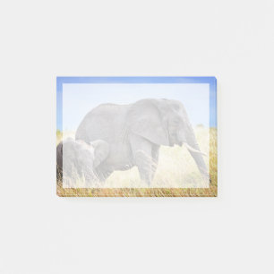 Cutest Baby djur Afrikanskt elefant och Mor Post-it Block