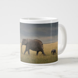 Cutest Baby djur Afrikas elefantfamilj Jumbo Mugg