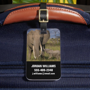 Cutest Baby djur Amama elefant med Baby Bagagebricka